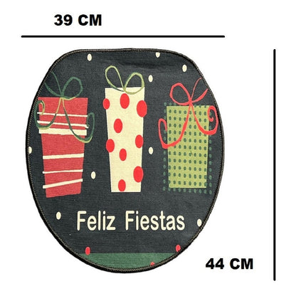 Set Fundas De Navidad Baño Cosas Navideñas Fundas Navidad