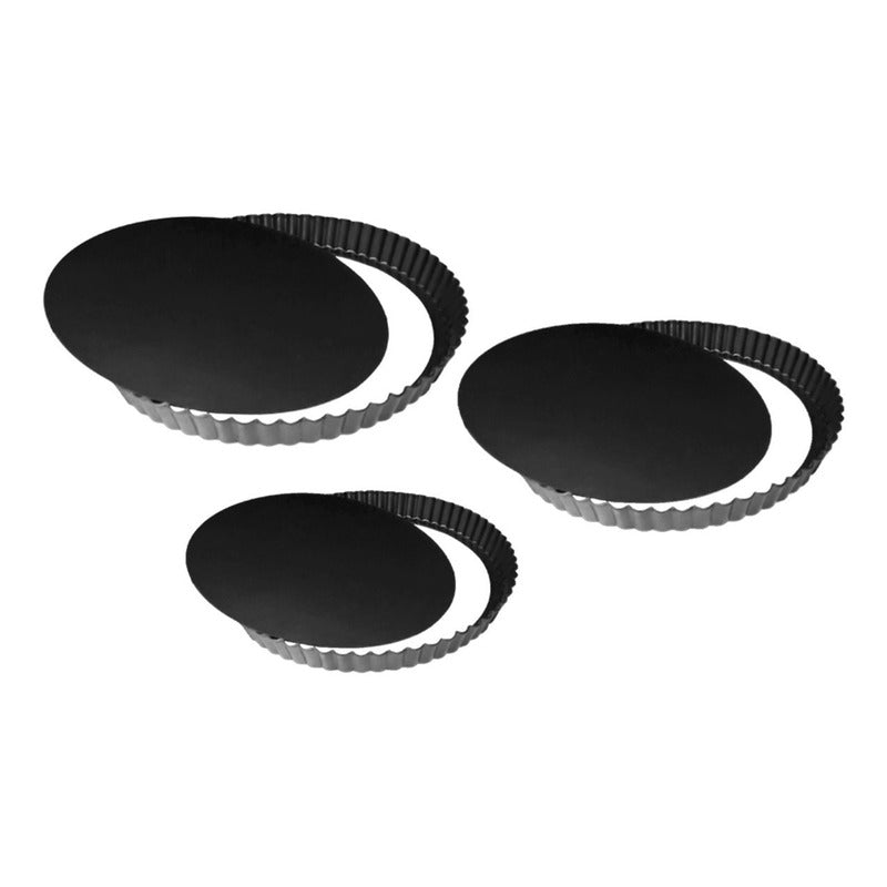 Pack X3 Molde Desmontable Tartaleta Molde Kuchen Molde Pie