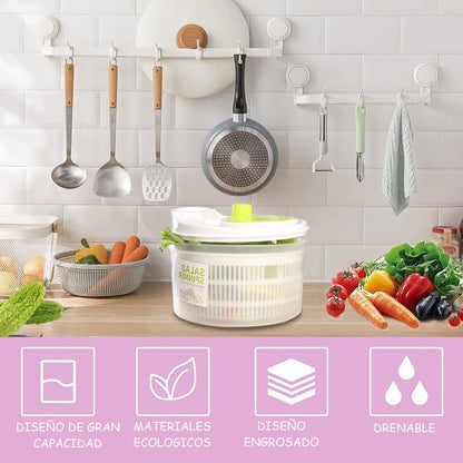 Escurridor Vegetales Centrifugador Verduras Secador Verduras