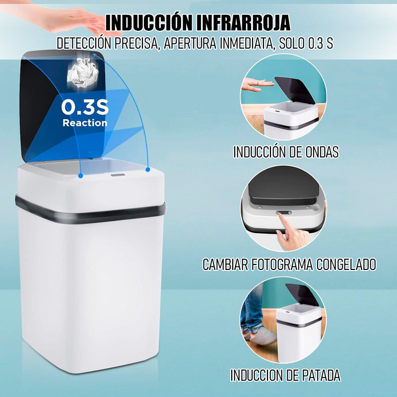 Basurero Con Sensor Basurero Automatico Papelera Inteligente