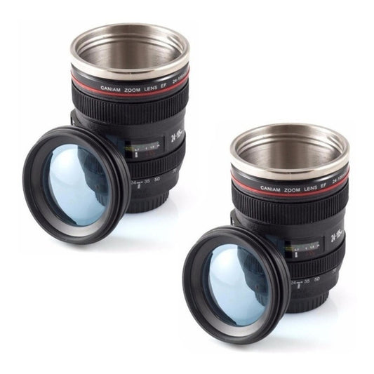 Pack X2 Tazon Vasos Cafe Tazon Mug Termico Tipo Lente Camara