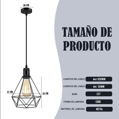 Lámparas Colgantes Vintage Lampara Living Para Comedor Techo