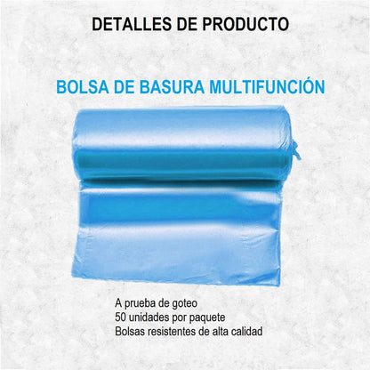 Bolsas De Basura 50x60cm Bolsas Plásticas Azules 50 Unidades