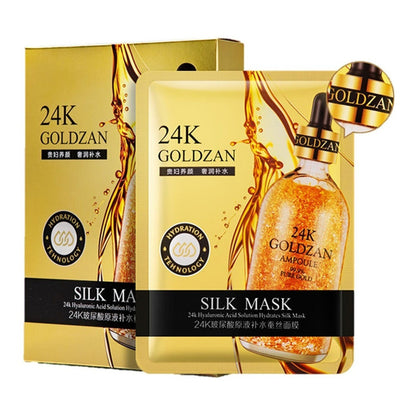 Pack 10 Mascarillas Faciales Mascarillas Hidratantes Oro 24k