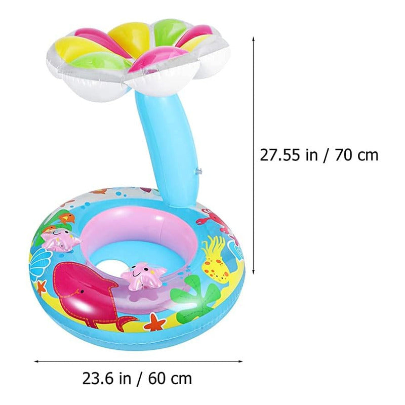 Flotador Inflable Para Niños Sombrilla Piscina Bebes
