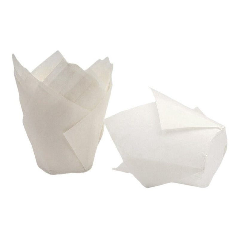 Pack 24 Capsulas De Papel Para Muffins Tulipán Molde Cupcake