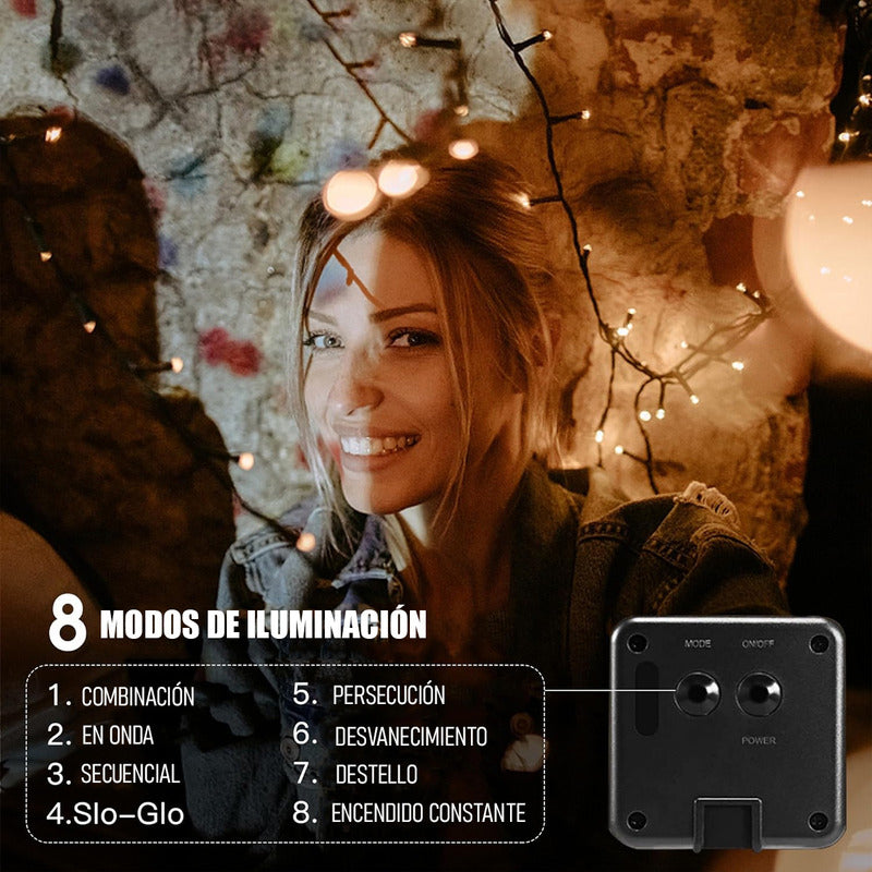 Pack X2 Luces Navideñas Solares Luces Led Solar Luces Navida