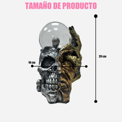 Lampara De Velador Lampara Tesla Plasma Bola Calavera Rayos