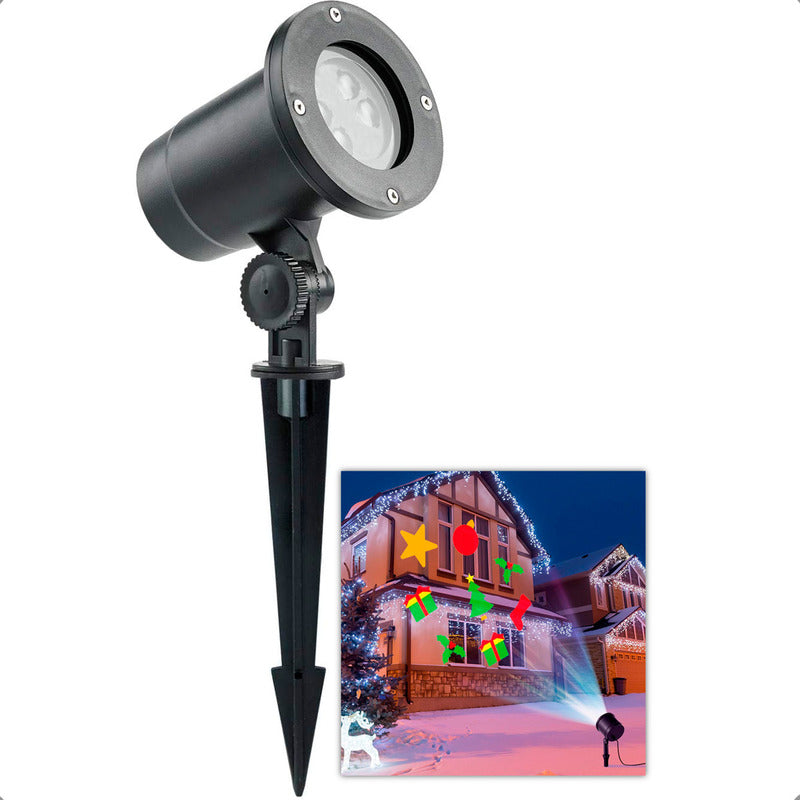 Luces De Navidad Y Decorativas Arcashopping Genérica Proyector Navidad 27cm De Largo 220v - Diseño Con Cable Negro