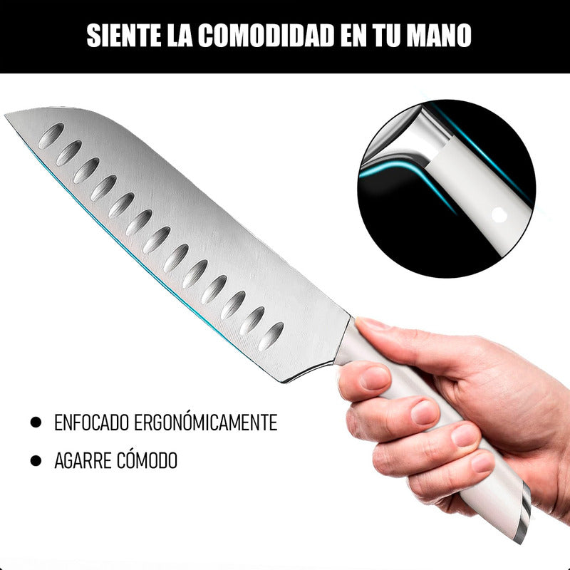 Cuchillo Carnicero Cuchillo De Cocina Cuchillo Chef Santoku Arcashopping Cuchillo De 7 Santoku Cuchillo Santoku Blanco Tokai Cuchillo Profesional Cuchillo Antiadherente
