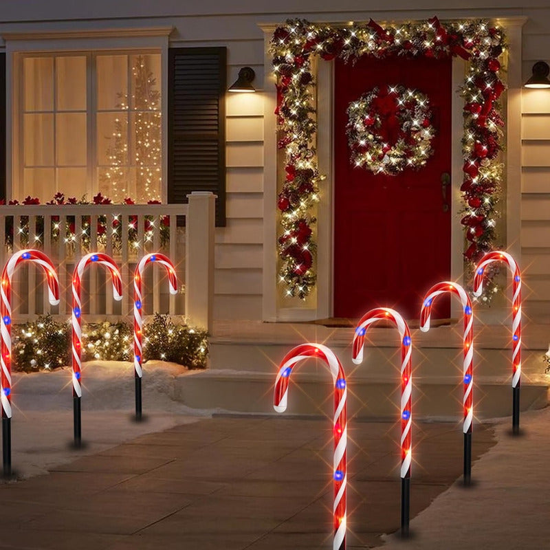 Pack X5 Estacas Navidad Luces Navideñas Luces De Navidad Led