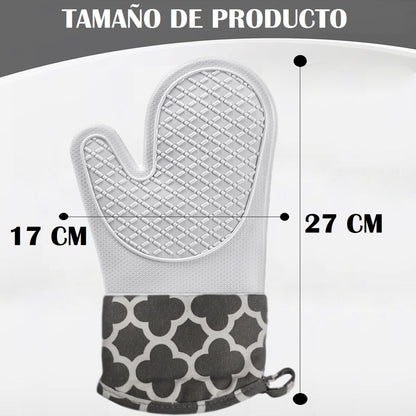 Pack X2 Guantes Para Horno Toma Ollas Guantes Silicona Cocin