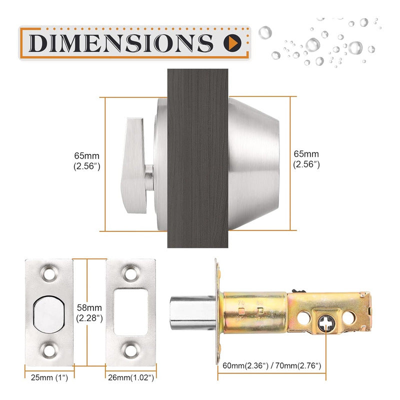 Pack X2 Cerradura Chapa Para Puertas Chapa De Seguridad