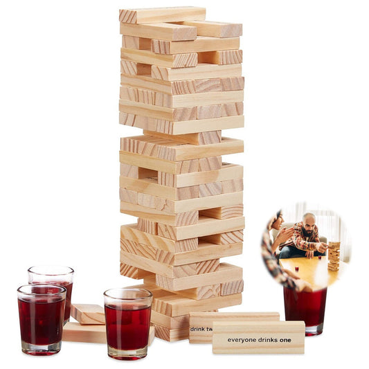Juego De Mesa Drunken Tower Con 4 Vasos Tragos Shots