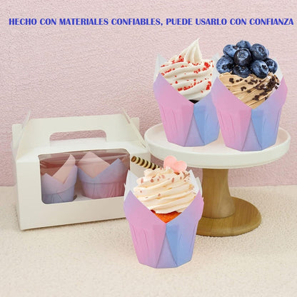 Pack X12 Capsula Para Hornear Capsulas Cupcakes Tulipanes Cu
