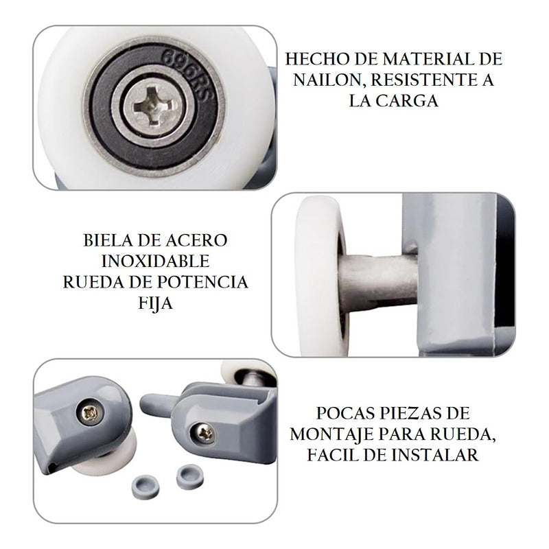 Pack X10 Corredores Ducha Rueda Cabina Ducha Polea De Puerta