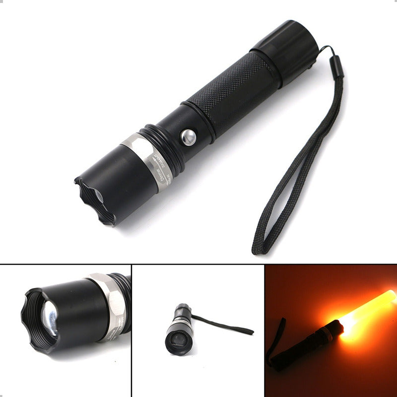 Pack X2 Linterna Led Camping Linterna Tactica 18000 Lumens Blanco Gris Oscuro