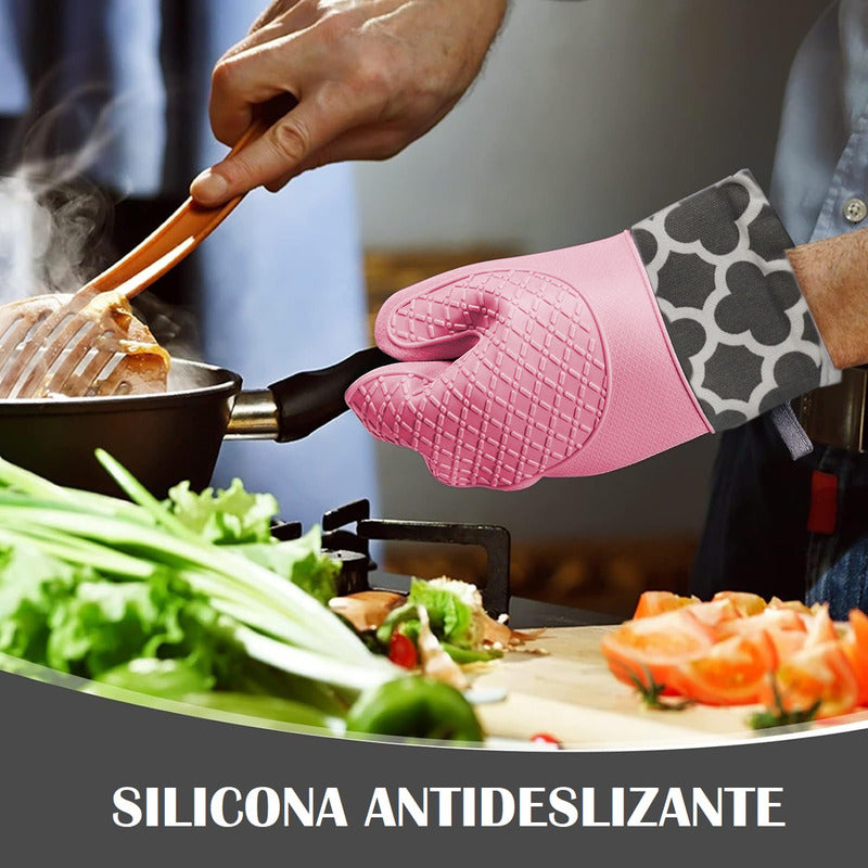Guantes Para Horno Toma Ollas Guantes De Silicona De Cocina