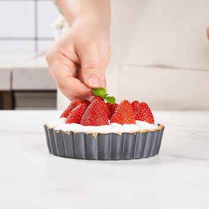 Pack X12 Moldes Mini Tartaleta Individual Desmontable Tarta