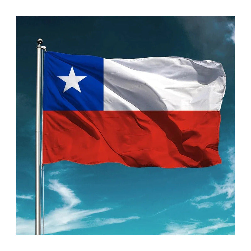 Bandera Chilena 90 X 135 Cm Bandera De Chile Fechas Patrias Bandera Chile