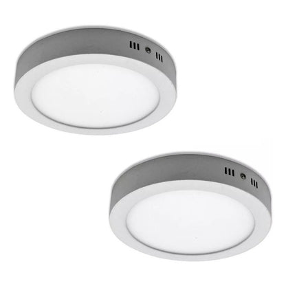 Pack X2 Foco Redondo Foco Led Sobrepuesto 24w Lamparas Techo