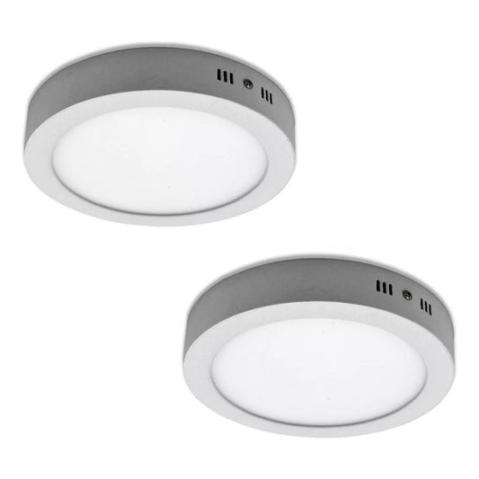 Pack X2 Foco Redondo Foco Led Sobrepuesto 24w Lamparas Techo