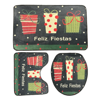 Set Fundas De Navidad Baño Cosas Navideñas Fundas Navidad