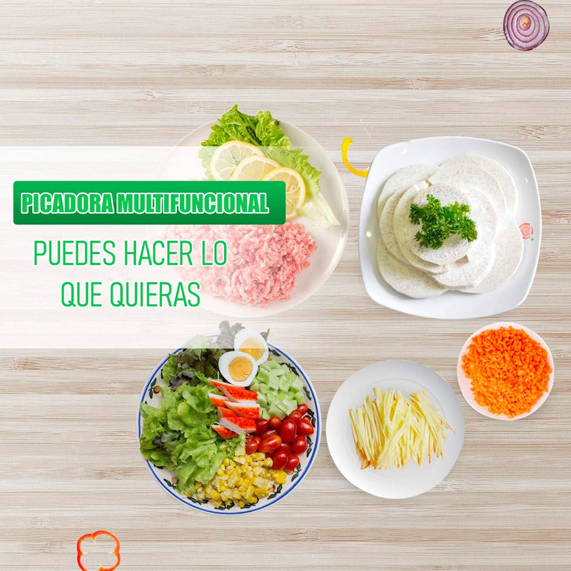 Cortadora De Vegetales Electrica Rebanador Verduras Rallador