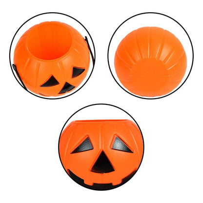 Mini Cubo Calabaza Para Dulces Halloween Cubo Dulce O Truco