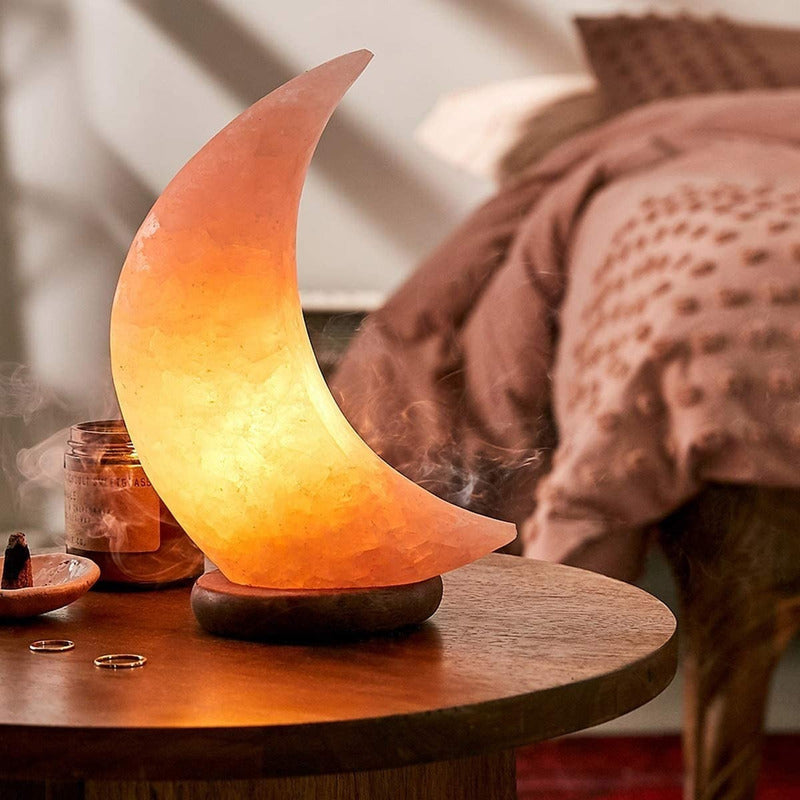 Lampara De Sal Himalaya Lamparas De Sal Decorativa Luna