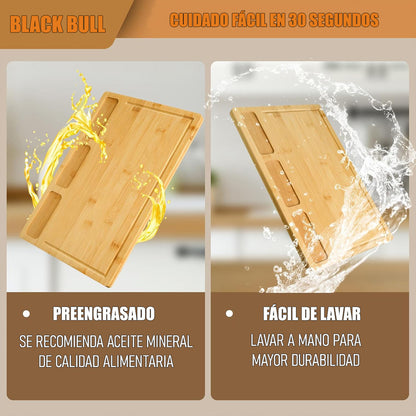 Tabla De Cocina Tabla De Picoteo Madera Bamboo Tabla Cocina Arcashopping Tabla De Picoteo Black Bull Tablas Madera De Mamboo 39 Cm Tabla De Madera Black Bull Bandeja De Picoteo