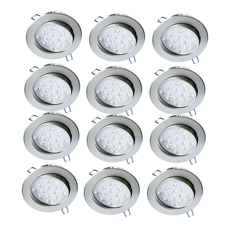 Pack X12 Focos Led Interior Embutido Foco Embutido Led 12w