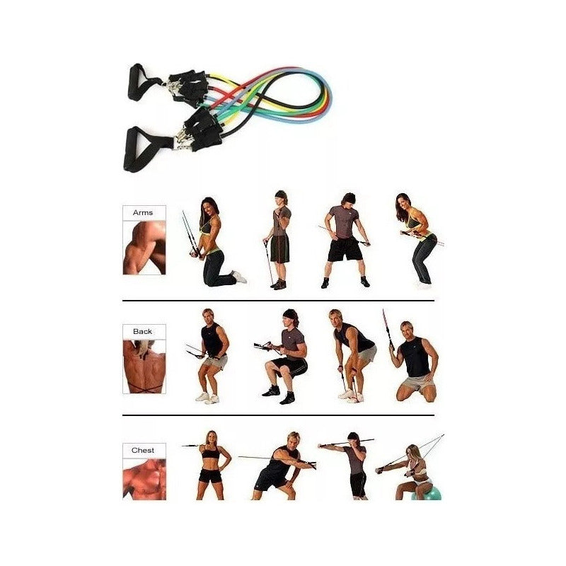 Kit Bandas Elásticas Banda Elastica De Resistencia Fit