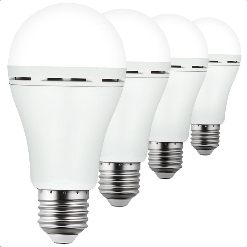 Pack X4 Ampolleta Recargable Ampolleta E27 Ampolleta Led 9w