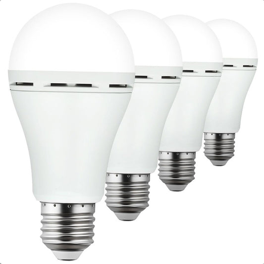 Pack X4 Ampolleta Recargable Ampolleta E27 Ampolleta Led 9w
