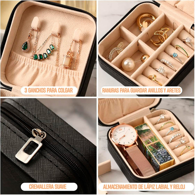 Pack X2 Joyero Portatil Organizador De Aro Exhibidores Joyas