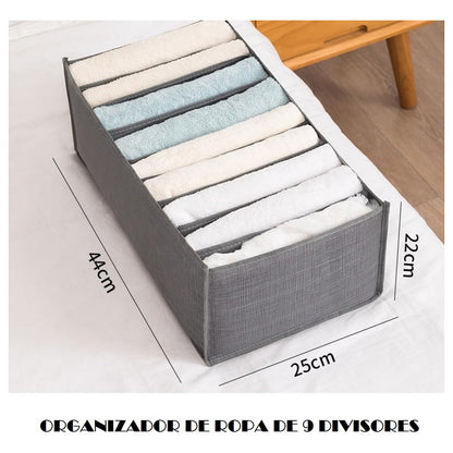 Pack X3 Organizador De Ropa 9 Divisores Ropa Interior