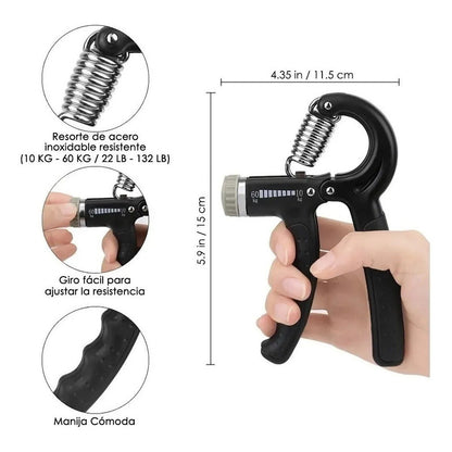 Kit Ejercitador De Manos 5 Pcs Fortalecedor Manos Ajustable