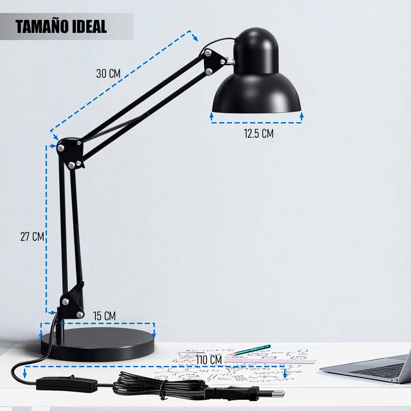 Lampara De Escritorio Lampara Velador Lamparas De Mesa E27 Arcashopping Lampara Velador Dormitorio Lampara Para Libros Lampara Led Escritorio