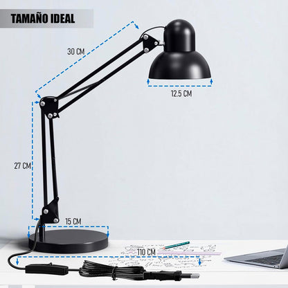 Lampara De Escritorio Lampara Velador Lamparas De Mesa E27 Arcashopping Lampara Velador Dormitorio Lampara Para Libros Lampara Led Escritorio