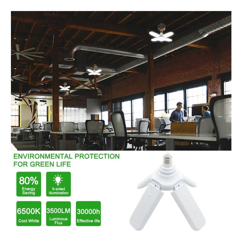 Ampolleta Plegable 60w Led Luz Fria Ampolleta Led E27 Ajusta