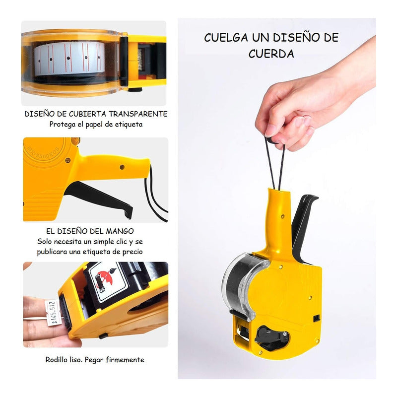 Maquina Etiquetadora De Precio Pistola Etiquetas 8 Dígitos