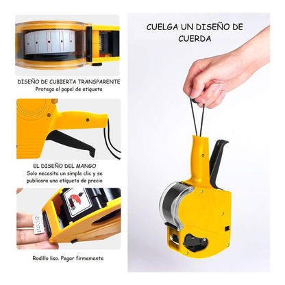 Maquina Etiquetadora De Precio Pistola Etiquetas 8 Dígitos