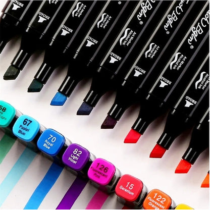 Set Plumones Doble Punta 24 Piezas Plumones Color Brillantes