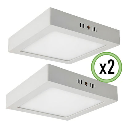 Pack X2 Foco Led Foco Led Sobrepuesto 12w Lamparas Techo Color Blanco