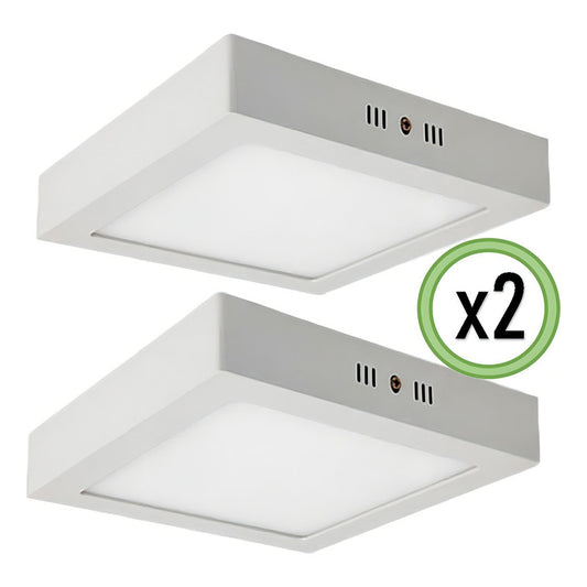 Pack X2 Foco Led Foco Led Sobrepuesto 12w Lamparas Techo Color Blanco