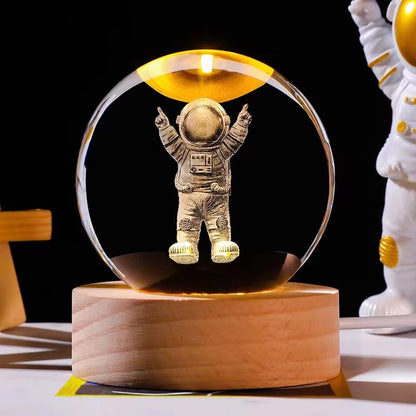 Pack X2 Lámparas De Cristal 3d Lámparas Led Bola De Cristal