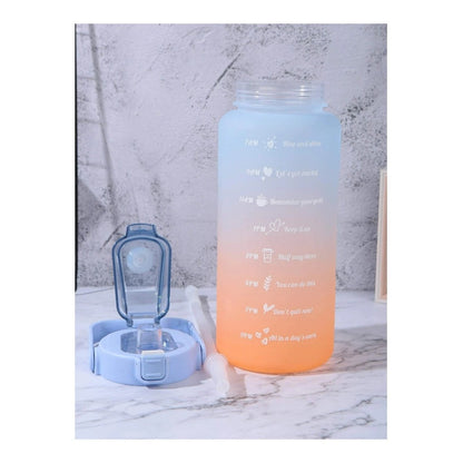 Botella De Agua Portátil Sport 2 Litros Botella Con Horarios