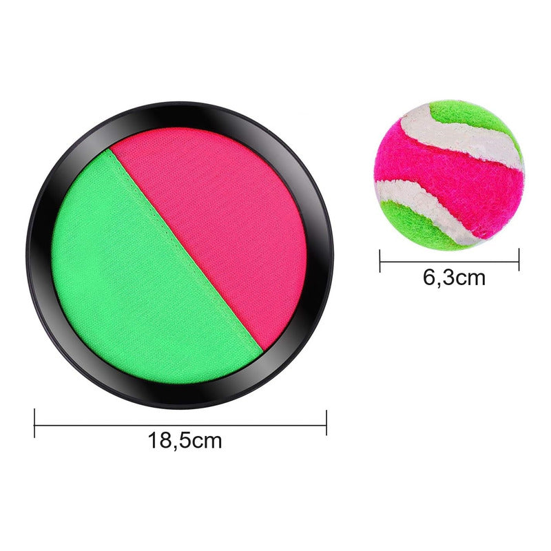 Pack X2 Juego Paleta De Playa Con Velcro Atrapa Pelota