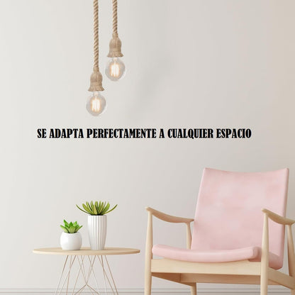 Lampara Soquete Cuerda Marina Vintage Decoracion E27 Doble